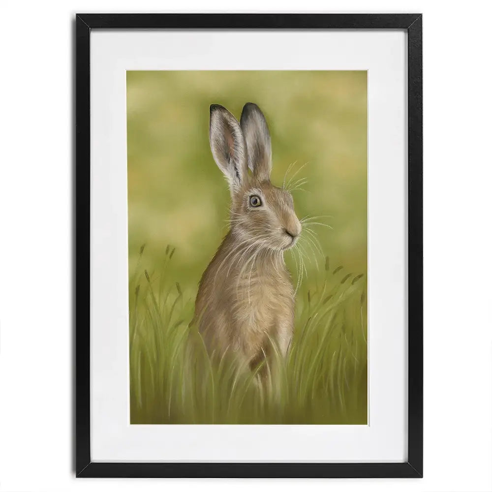 Hare In The Grass Framed Art Print Hare In The Grass Framed Art Print wall art product Georgie Turner