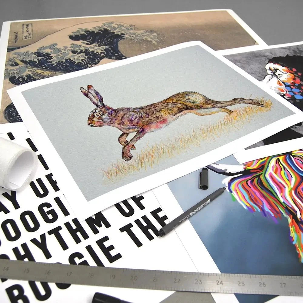 Hare On the Run Art Print Hare On the Run Art Print wall art product Martin Charles Hatch / Shutterstock