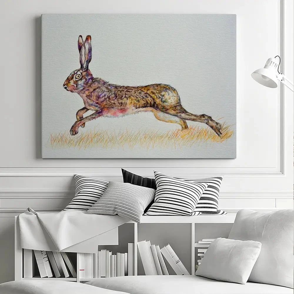Hare On The Run Canvas Print Hare On The Run Canvas Print wall art product Martin Charles Hatch / Shutterstock