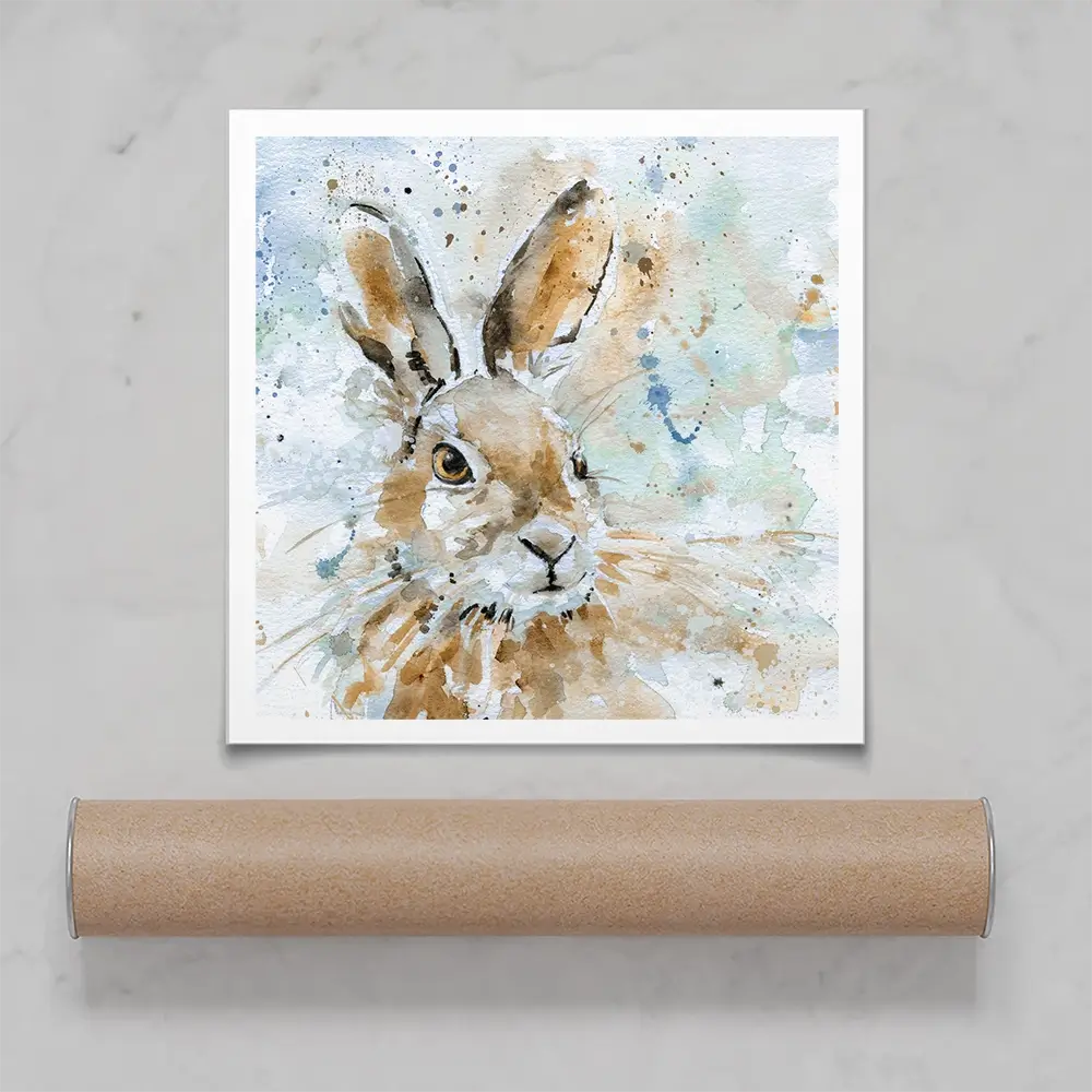 Hare Square Art Print Hare Square Art Print wall art product Carol Robinson