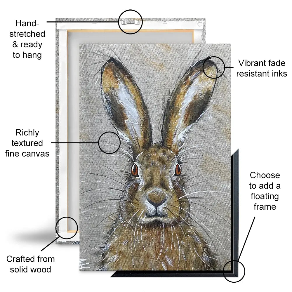 Harriet The Hare Canvas Print Harriet The Hare Canvas Print wall art product Jane Brookshaw