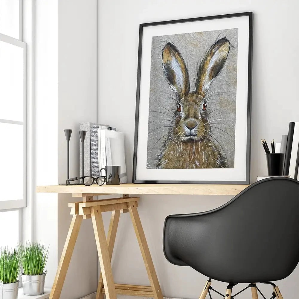 Harriet The Hare Framed Art Print Harriet The Hare Framed Art Print wall art product Jane Brookshaw