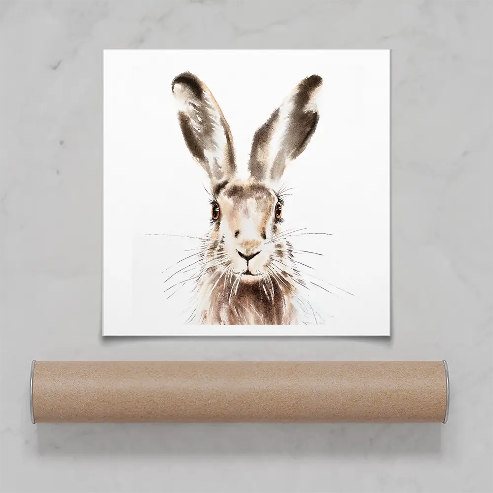 Harry The Hare Square Art Print Harry The Hare Square Art Print wall art product Art Print Shop