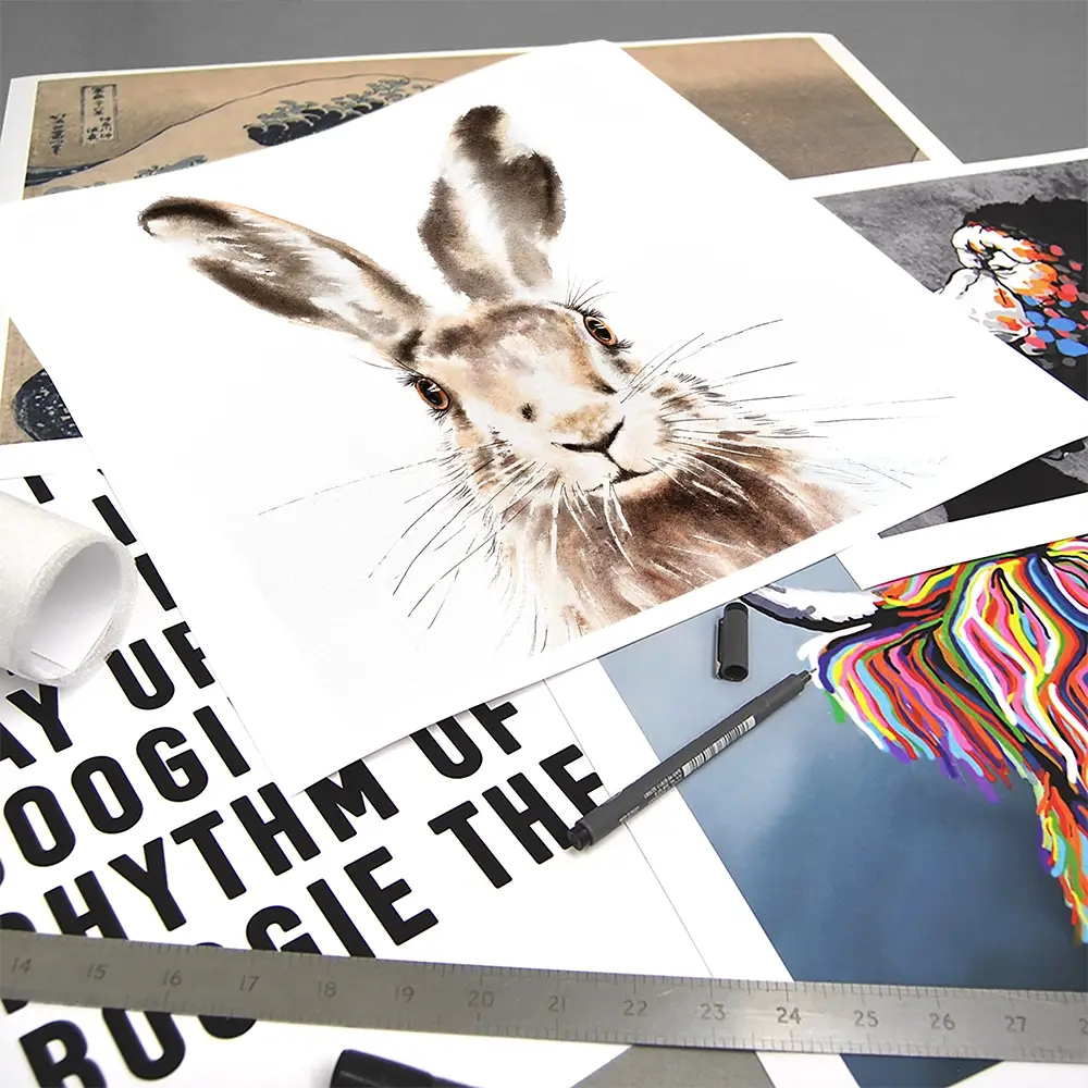 Harry The Hare Square Art Print Harry The Hare Square Art Print wall art product Art Print Shop