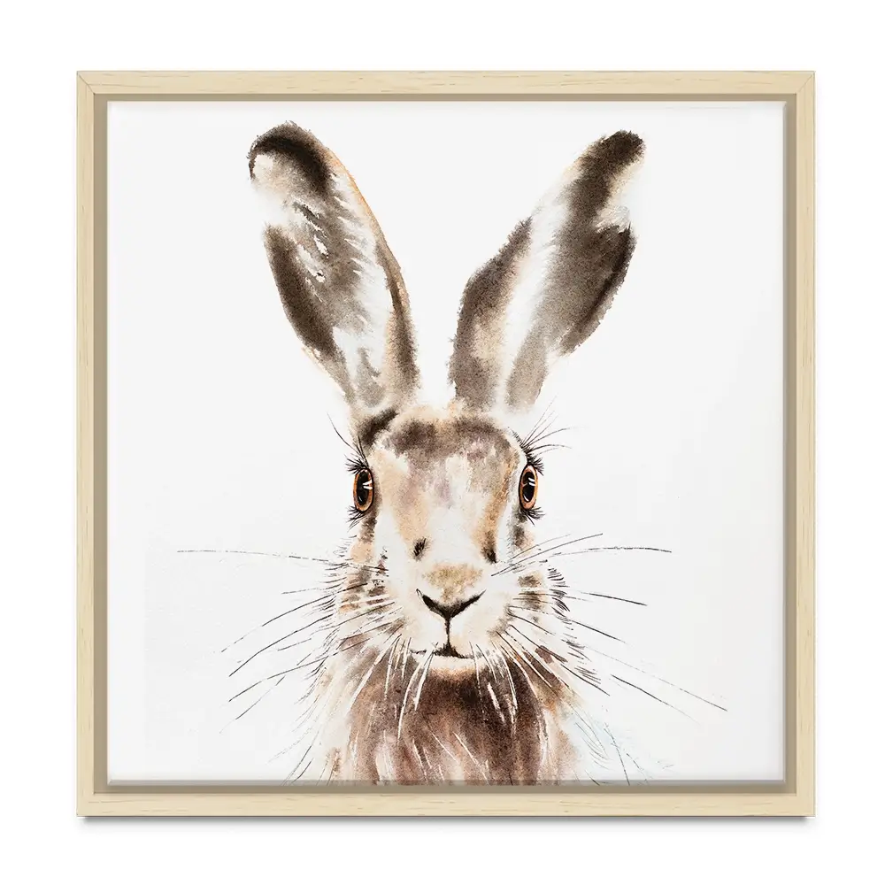 Harry The Hare Square Canvas Print Harry The Hare Square Canvas Print wall art product Art Print Shop
