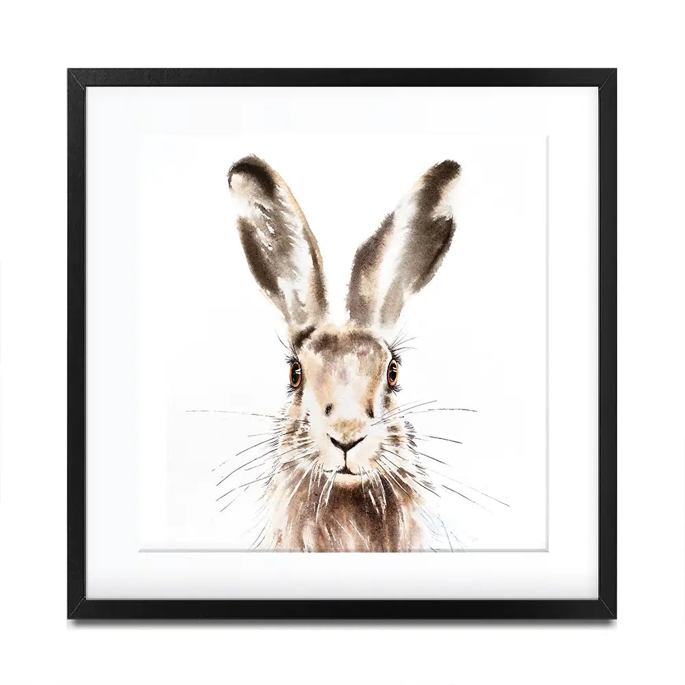 Harry The Hare Square Framed Art Print Harry The Hare Square Framed Art Print wall art product Art Print Shop