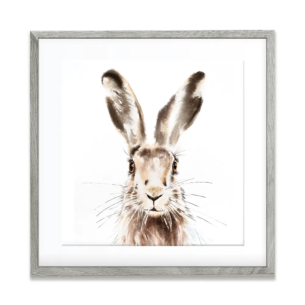 Harry The Hare Square Framed Art Print Harry The Hare Square Framed Art Print wall art product Art Print Shop