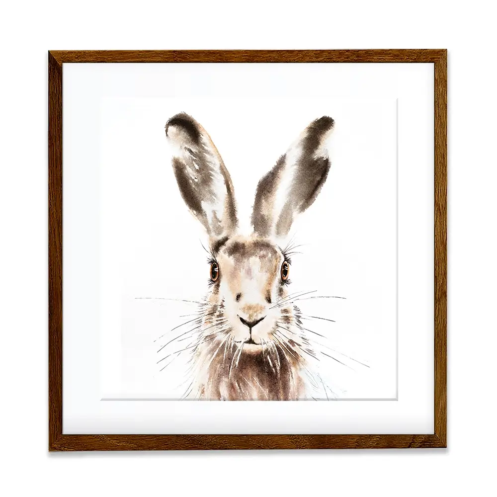 Harry The Hare Square Framed Art Print Harry The Hare Square Framed Art Print wall art product Art Print Shop