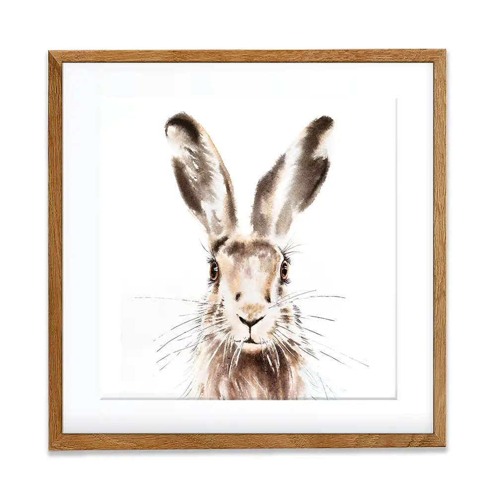 Harry The Hare Square Framed Art Print Harry The Hare Square Framed Art Print wall art product Art Print Shop