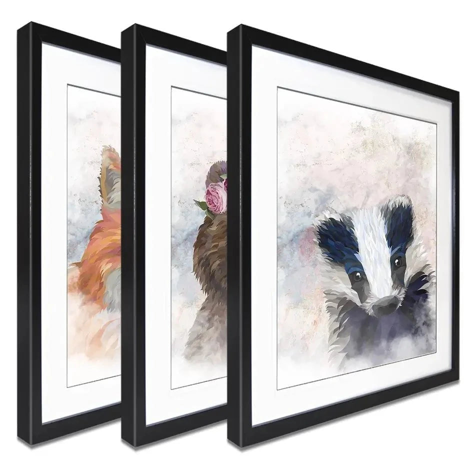 Hazy Animals Framed Art Print Trio Hazy Animals Framed Art Print Trio wall art product Sarah Manovski