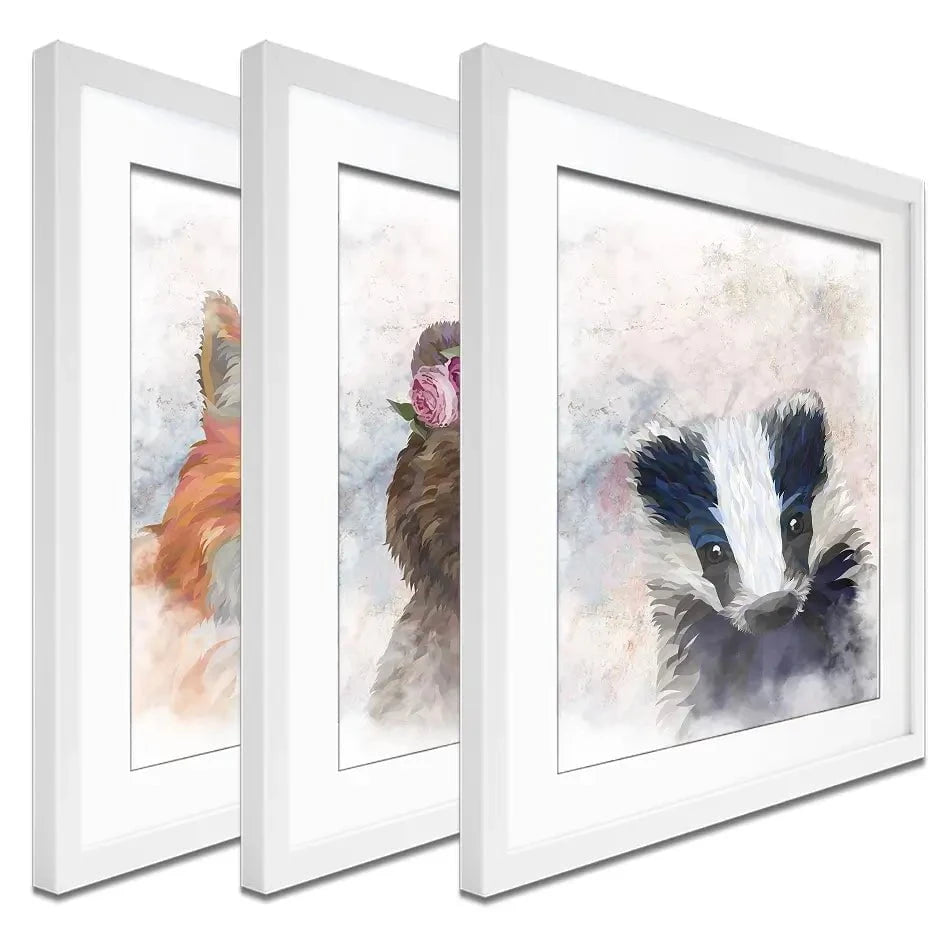 Hazy Animals Framed Art Print Trio Hazy Animals Framed Art Print Trio wall art product Sarah Manovski