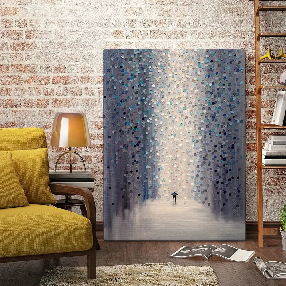 Hazy Rain Canvas Print Hazy Rain Canvas Print wall art product Ekaterina Ermilkina