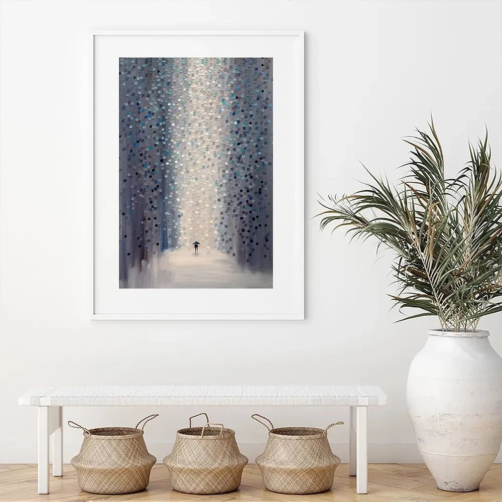 Hazy Rain Framed Art Print Hazy Rain Framed Art Print wall art product Ekaterina Ermilkina
