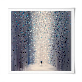 Hazy Rain Square Art Print Hazy Rain Square Art Print wall art product Ekaterina Ermilkina