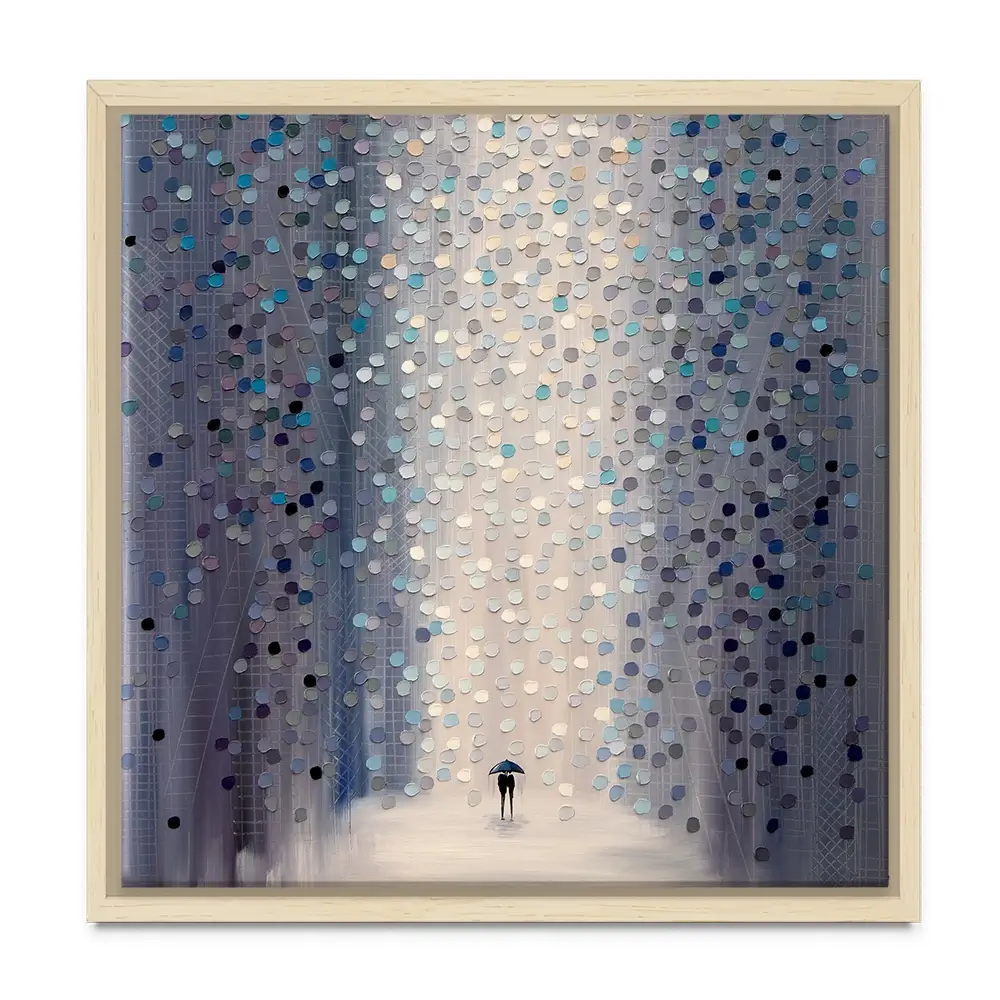 Hazy Rain Square Canvas Print Hazy Rain Square Canvas Print wall art product Ekaterina Ermilkina