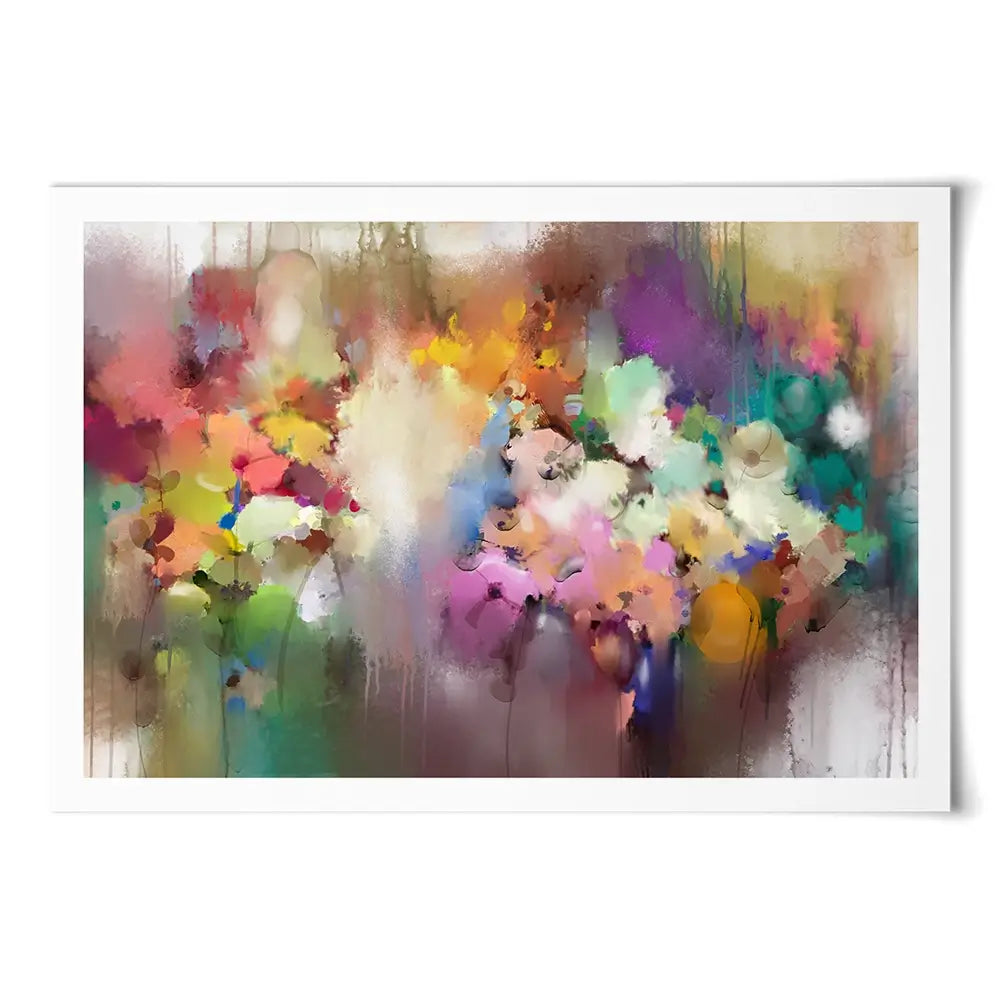 Hazy Watercolour Flowers Art Print Hazy Watercolour Flowers Art Print wall art product Art Print Shop
