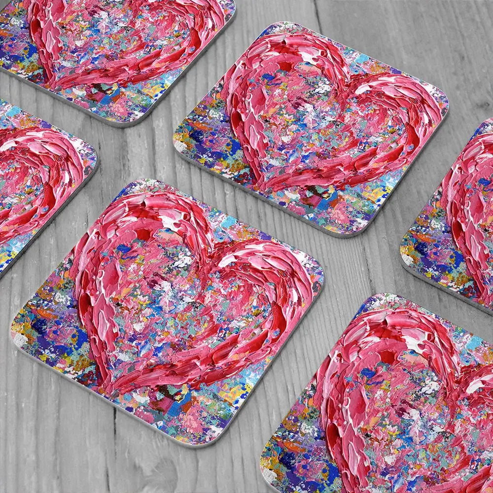 Heart Coaster Set Heart Coaster Set wall art product Olga Tkachyk