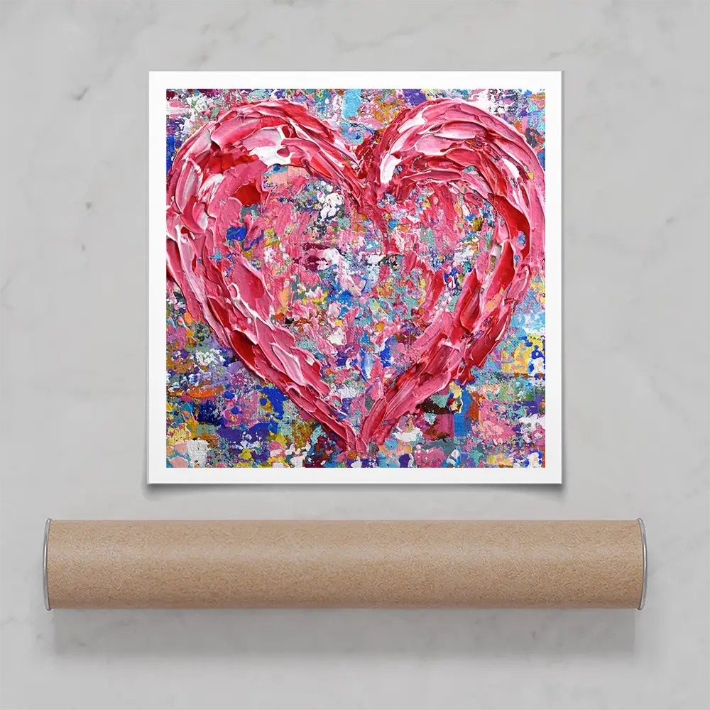 Heart Square Art Print Heart Square Art Print wall art product Olga Tkachyk