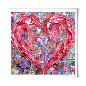 Heart Square Art Print Heart Square Art Print wall art product Olga Tkachyk