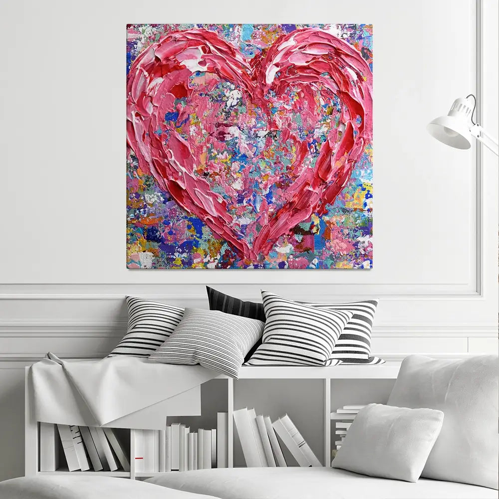 Heart Square Canvas Print Heart Square Canvas Print wall art product Olga Tkachyk