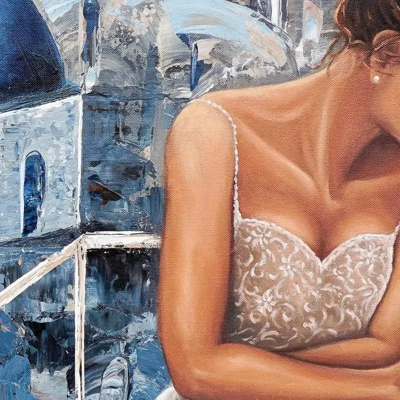 Heaven On Earth Santorini Art Print Heaven On Earth Santorini Art Print wall art product Isabella Karolewicz