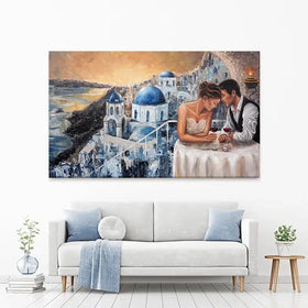 Heaven On Earth Santorini Canvas Print Heaven On Earth Santorini Canvas Print wall art product Isabella Karolewicz