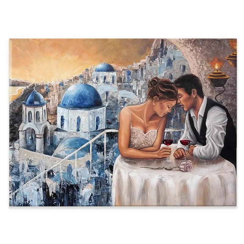 Heaven On Earth Santorini Canvas Print Heaven On Earth Santorini Canvas Print wall art product Isabella Karolewicz