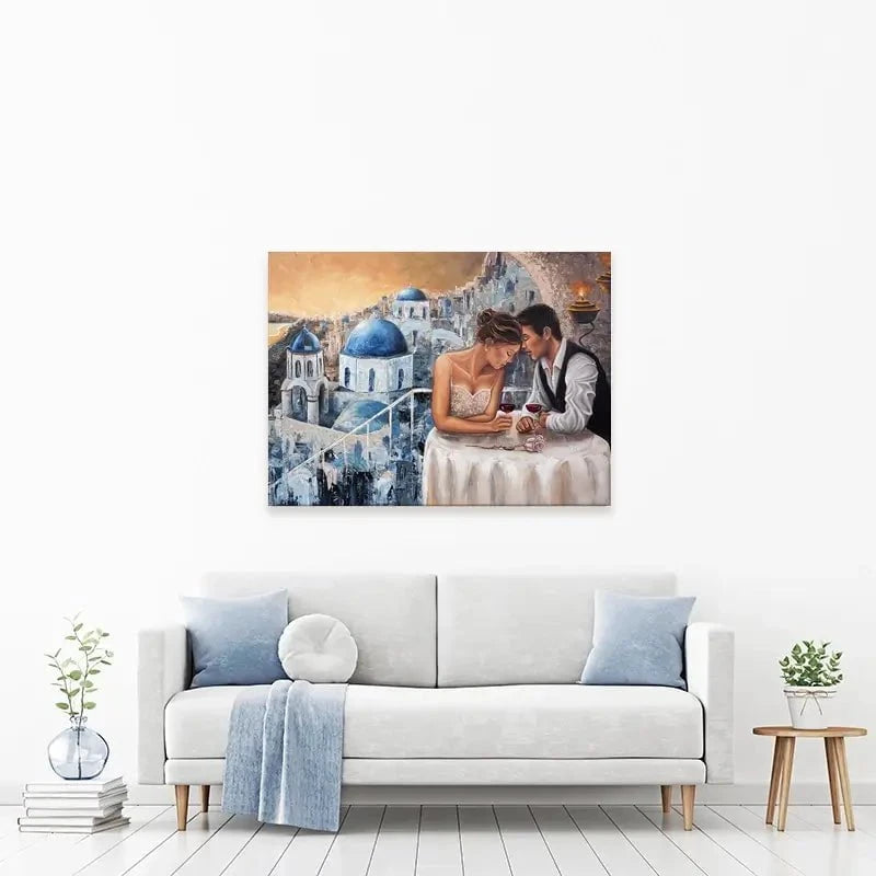 Heaven On Earth Santorini Canvas Print Heaven On Earth Santorini Canvas Print wall art product Isabella Karolewicz