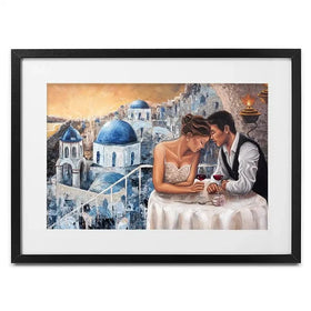 Heaven On Earth Santorini Framed Art Print Heaven On Earth Santorini Framed Art Print wall art product Isabella Karolewicz