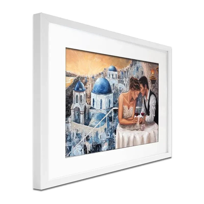 Heaven On Earth Santorini Framed Art Print Heaven On Earth Santorini Framed Art Print wall art product Isabella Karolewicz