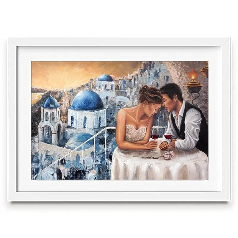 Heaven On Earth Santorini Framed Art Print Heaven On Earth Santorini Framed Art Print wall art product Isabella Karolewicz