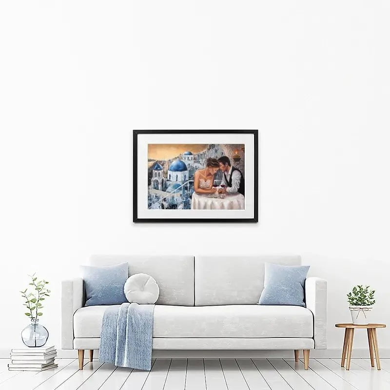 Heaven On Earth Santorini Framed Art Print Heaven On Earth Santorini Framed Art Print wall art product Isabella Karolewicz