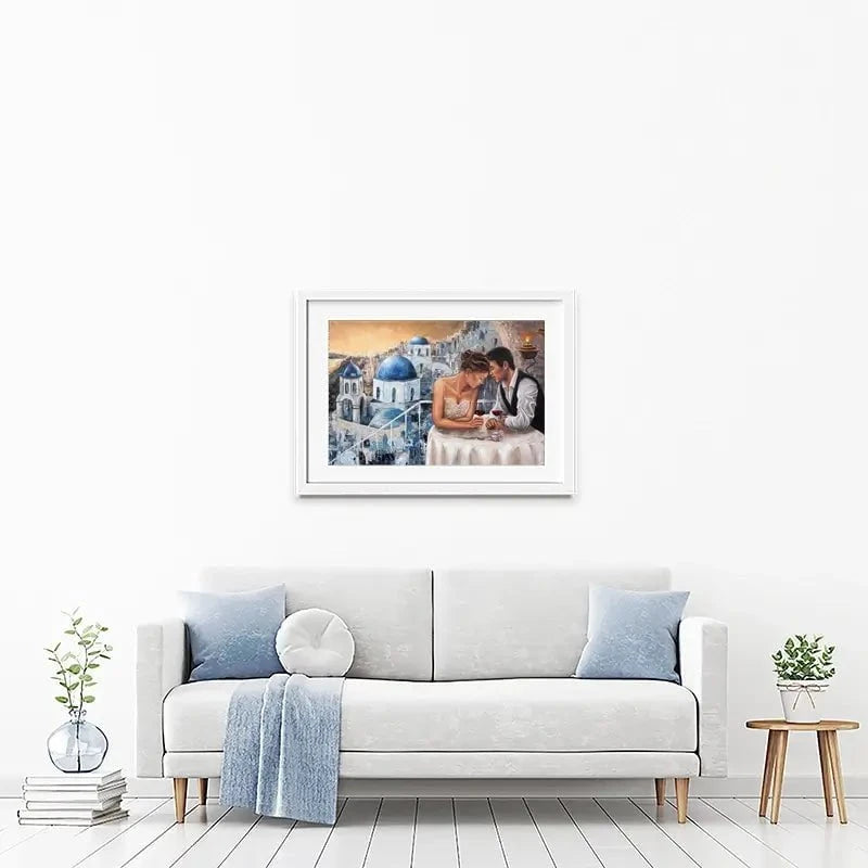 Heaven On Earth Santorini Framed Art Print Heaven On Earth Santorini Framed Art Print wall art product Isabella Karolewicz