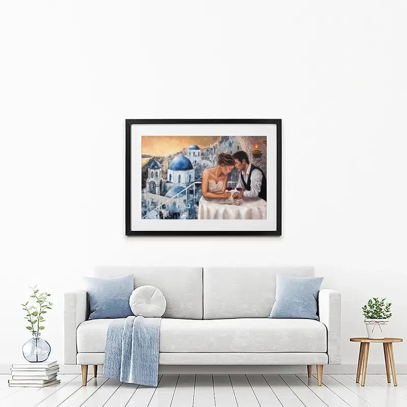 Heaven On Earth Santorini Framed Art Print Heaven On Earth Santorini Framed Art Print wall art product Isabella Karolewicz