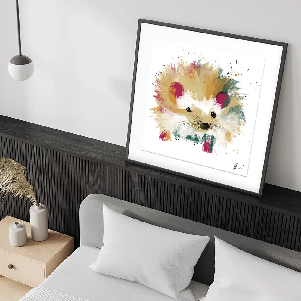 Hedgehog Framed Art Print Hedgehog Framed Art Print wall art product Aimee Linzi