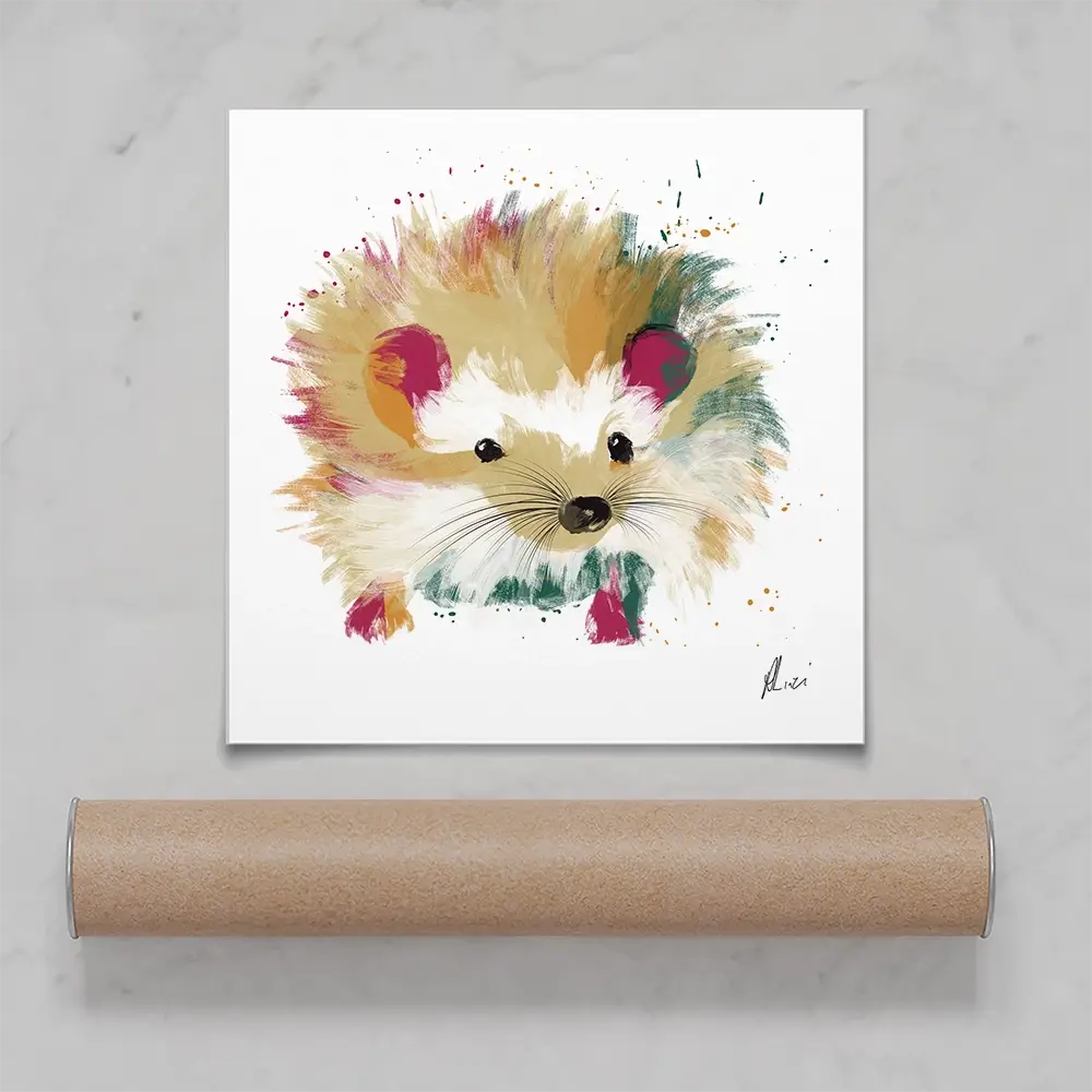 Hedgehog Square Art Print Hedgehog Square Art Print wall art product Aimee Linzi