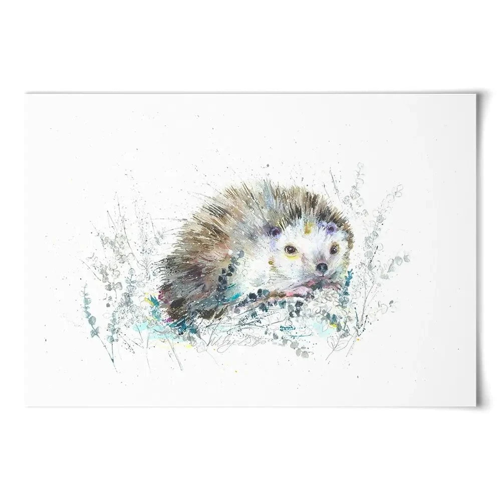Hello Hedgehog Art Print Hello Hedgehog Art Print wall art product Nicola Jane Rowles