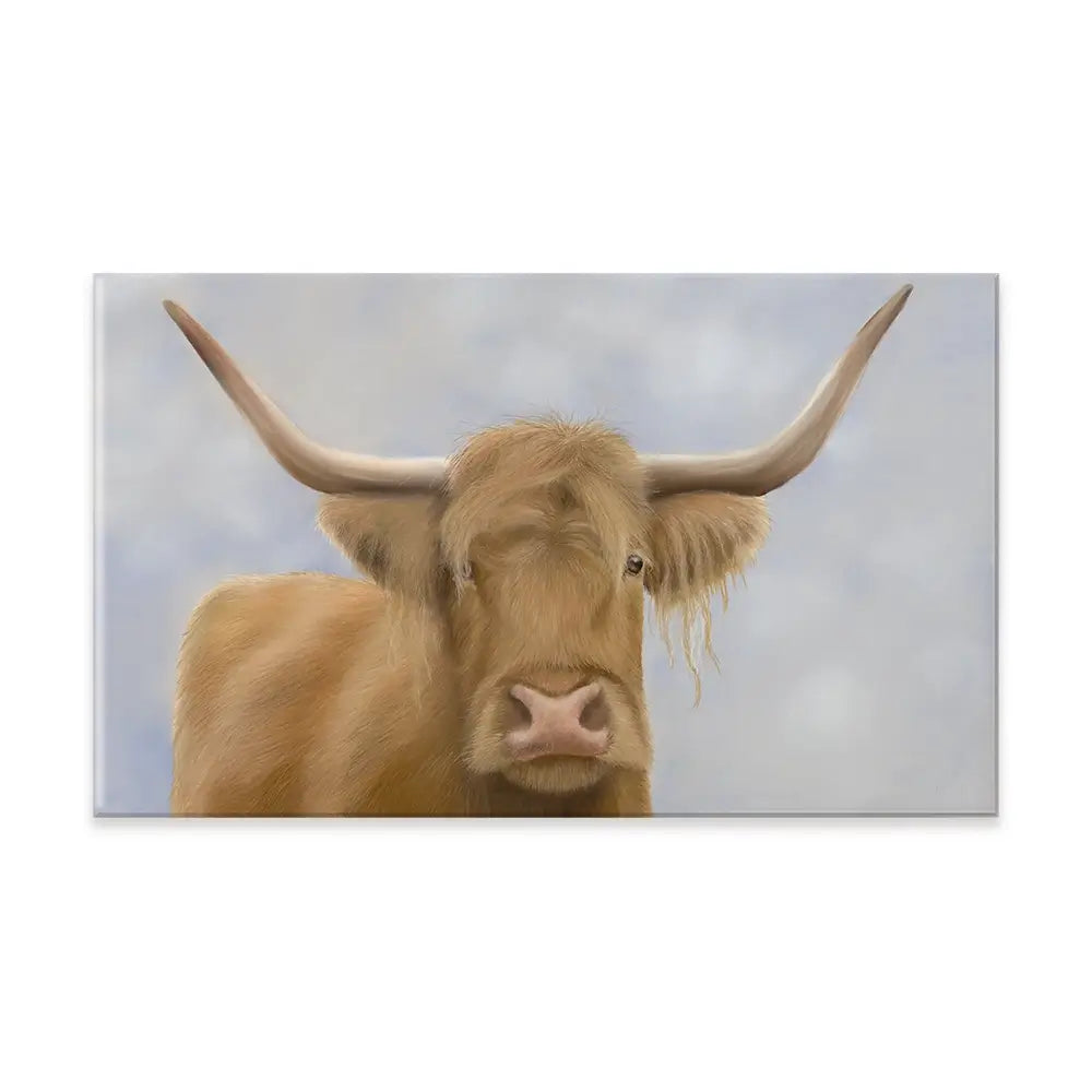 Hello Highland Cow Canvas Print Hello Highland Cow Canvas Print wall art product Georgie Turner