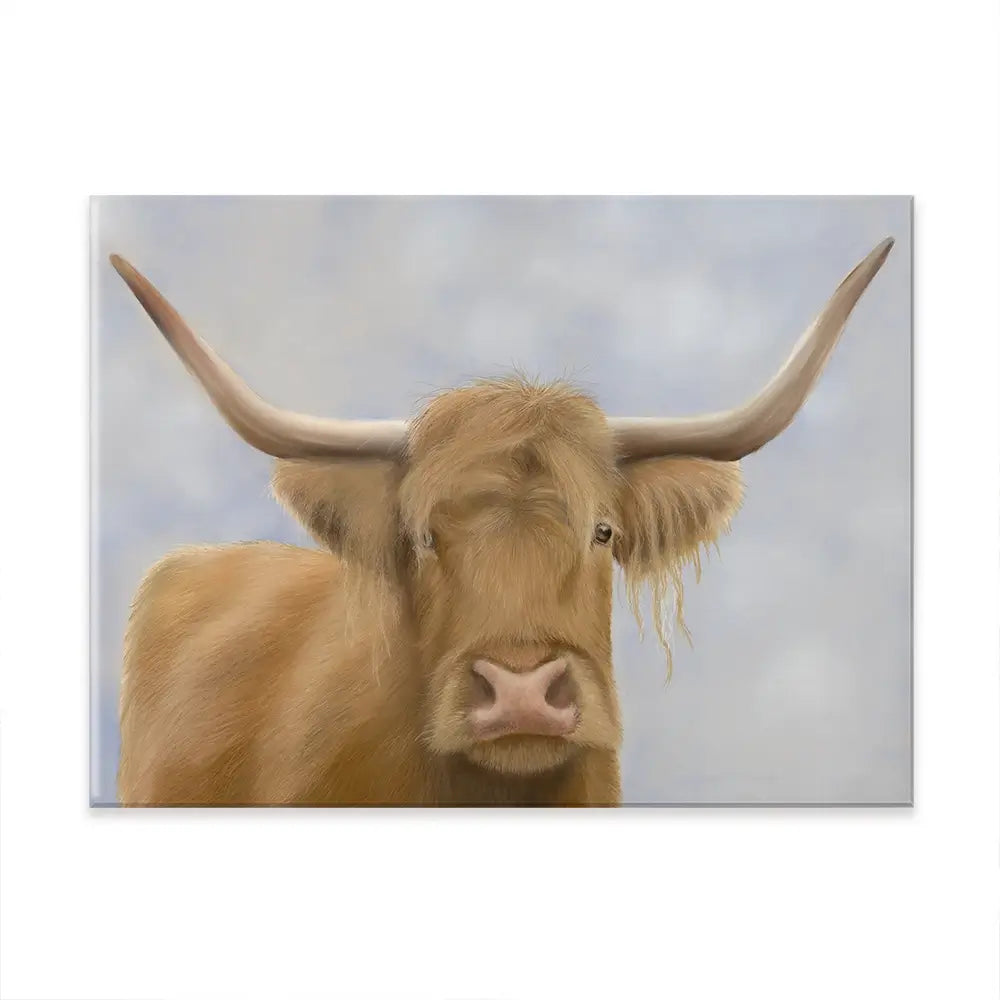 Hello Highland Cow Canvas Print Hello Highland Cow Canvas Print wall art product Georgie Turner