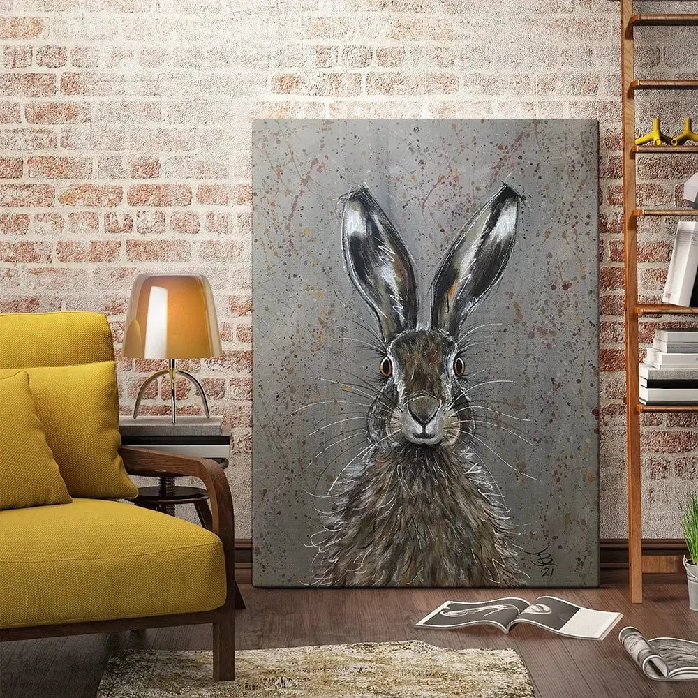 Henry The Hare Canvas Print Henry The Hare Canvas Print wall art product Jane Brookshaw