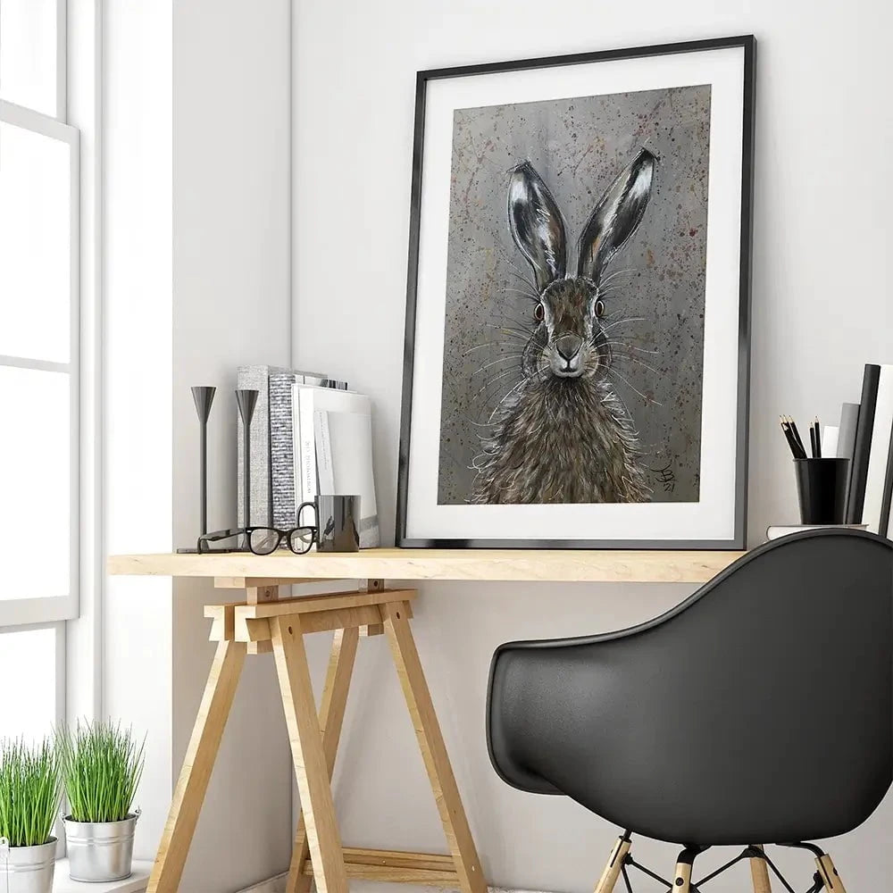 Henry The Hare Framed Art Print Henry The Hare Framed Art Print wall art product Jane Brookshaw