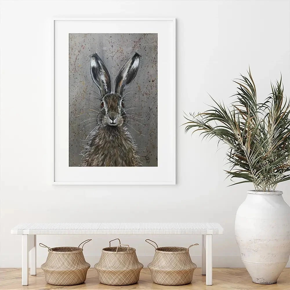 Henry The Hare Framed Art Print Henry The Hare Framed Art Print wall art product Jane Brookshaw