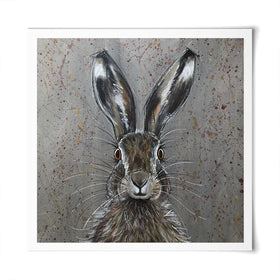 Henry The Hare Square Art Print Henry The Hare Square Art Print wall art product Jane Brookshaw