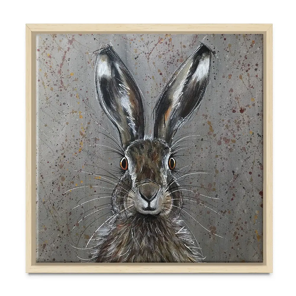 Henry The Hare Square Canvas Print Henry The Hare Square Canvas Print wall art product Jane Brookshaw