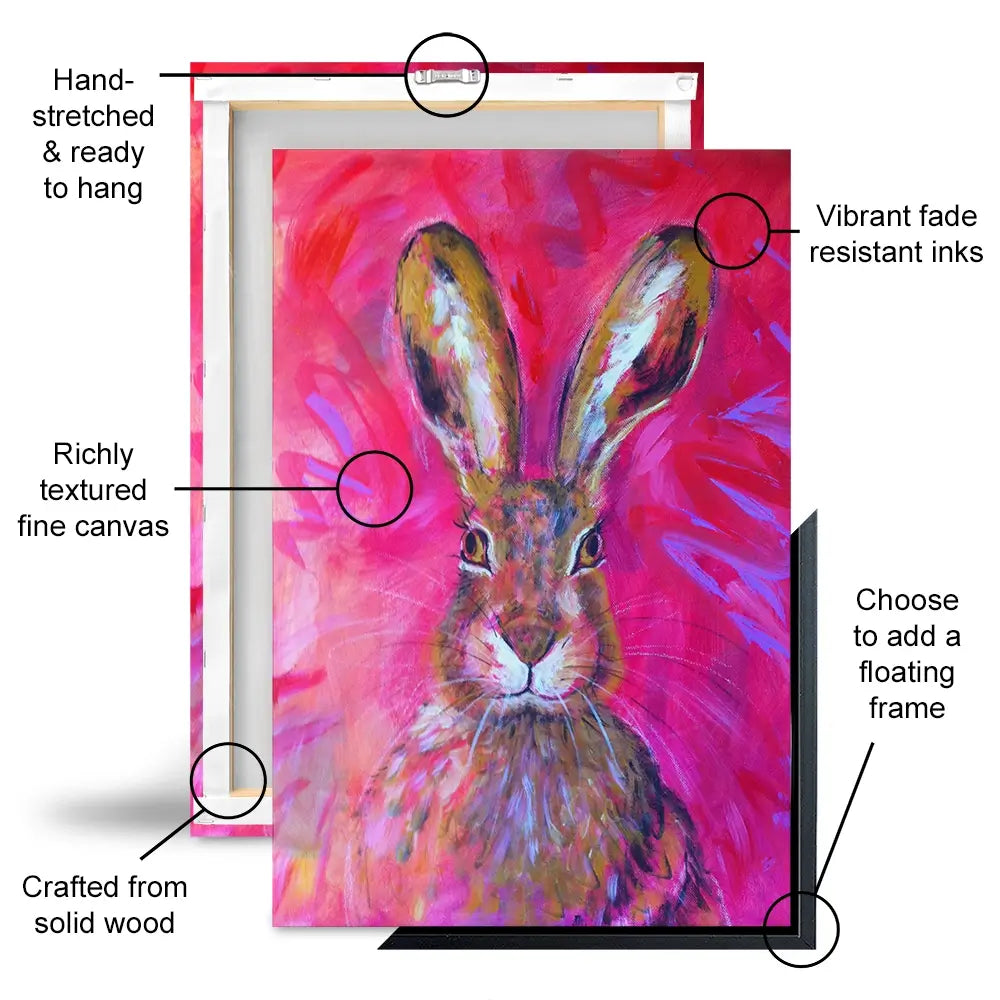 Herbert The Hare Canvas Print Herbert The Hare Canvas Print wall art product Jane Brookshaw