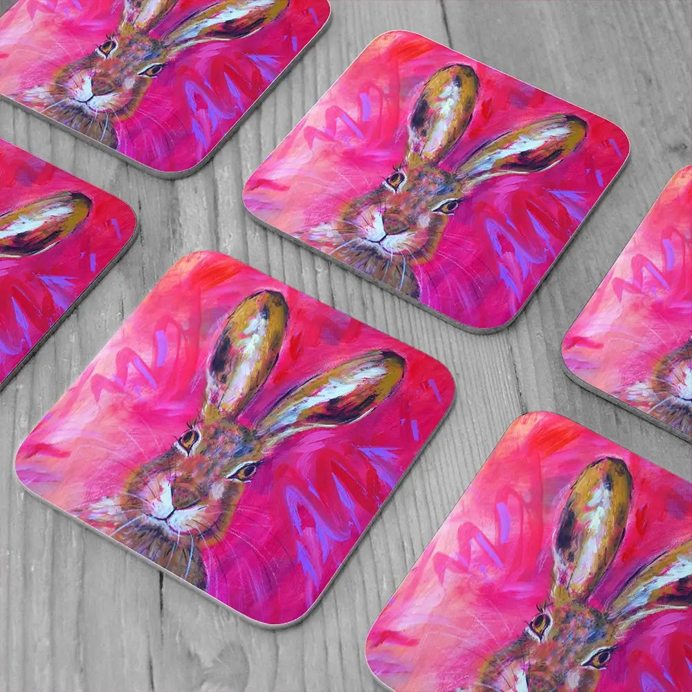 Herbert The Hare Coaster Set Herbert The Hare Coaster Set wall art product Jane Brookshaw