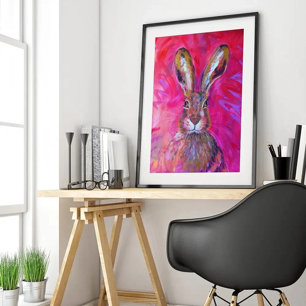 Herbert The Hare Framed Art Print Herbert The Hare Framed Art Print wall art product Jane Brookshaw
