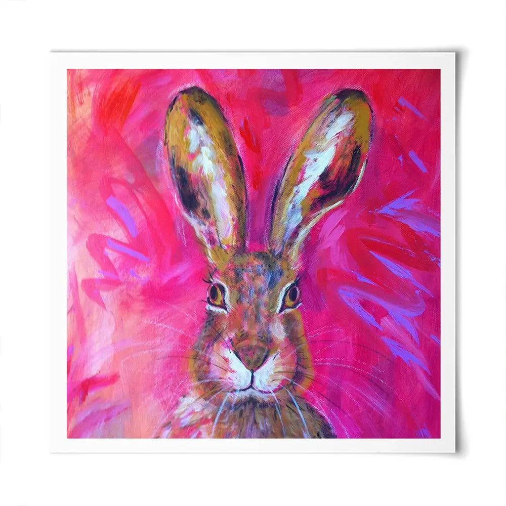 Herbert The Hare Square Art Print Herbert The Hare Square Art Print wall art product Jane Brookshaw