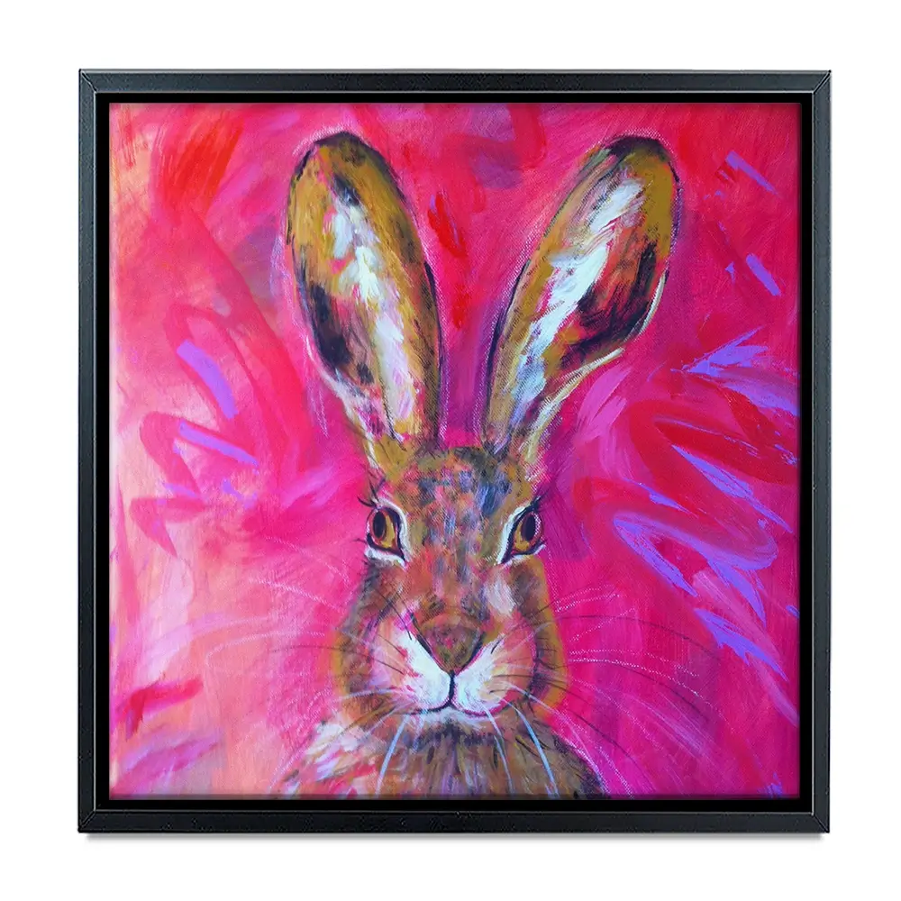 Herbert The Hare Square Canvas Print Herbert The Hare Square Canvas Print wall art product Jane Brookshaw