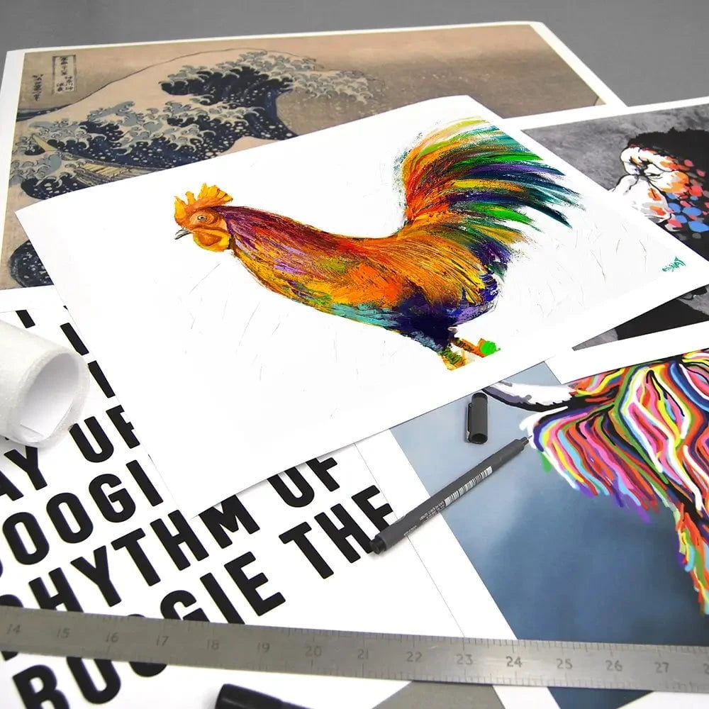 Here Comes The Rooster Art Print Here Comes The Rooster Art Print wall art product Osnat Tzadok